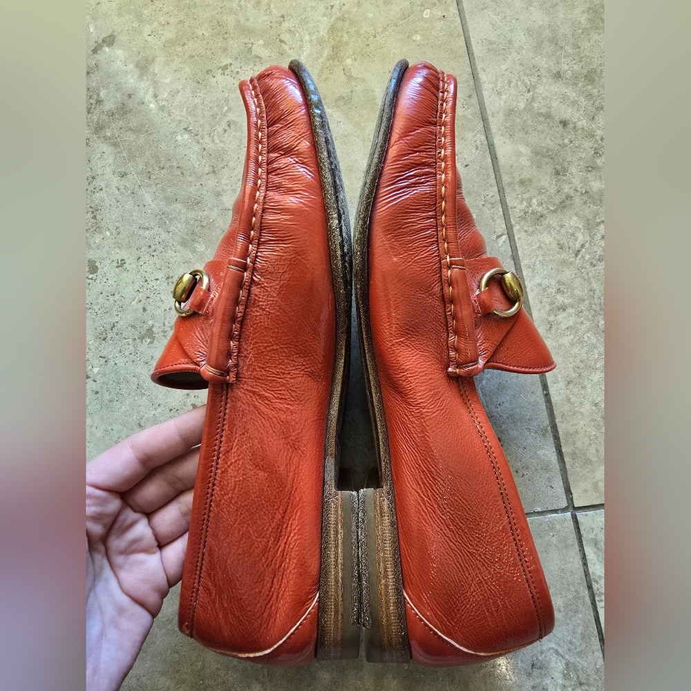 Authentic Gucci 1953 Pumpkin Patent Leather Mens Loafer US9 - Picture 7 of 14